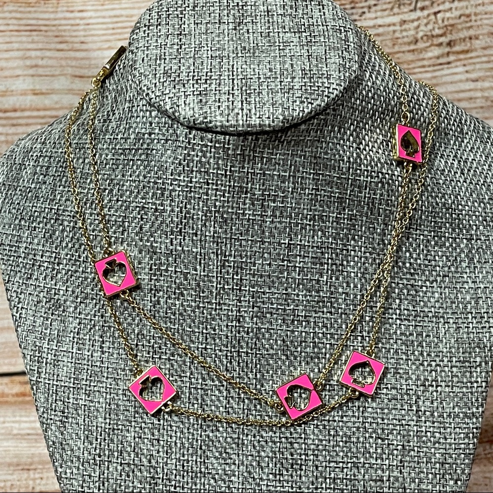 Kate Spade Logo Cutout Tiles Station Necklace